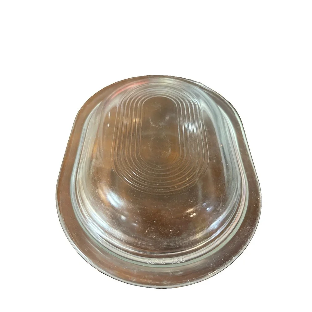 Vintage PYREX 602-B Clear Glass Oval Casserole Dish 602-C Lid Corning USA